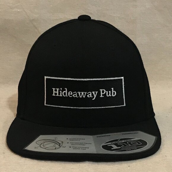 Flexfit ATC Ultimate 110 Tech Hat – Black – Hideaway Pub Logo – NWT - Picture 1 of 7